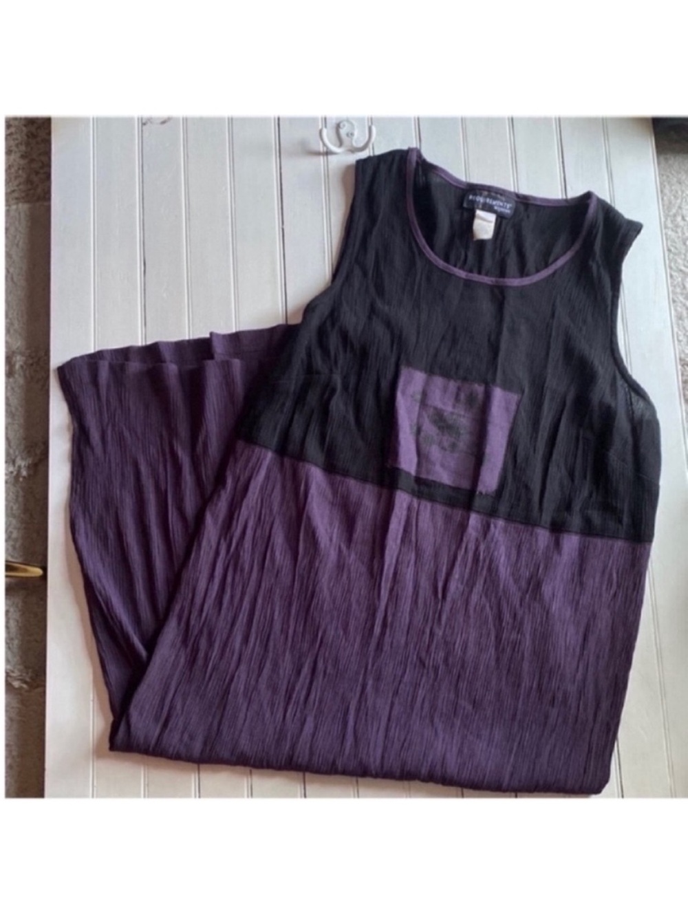 Requirements Vintage Maxi Dress Purple Black Size 2X